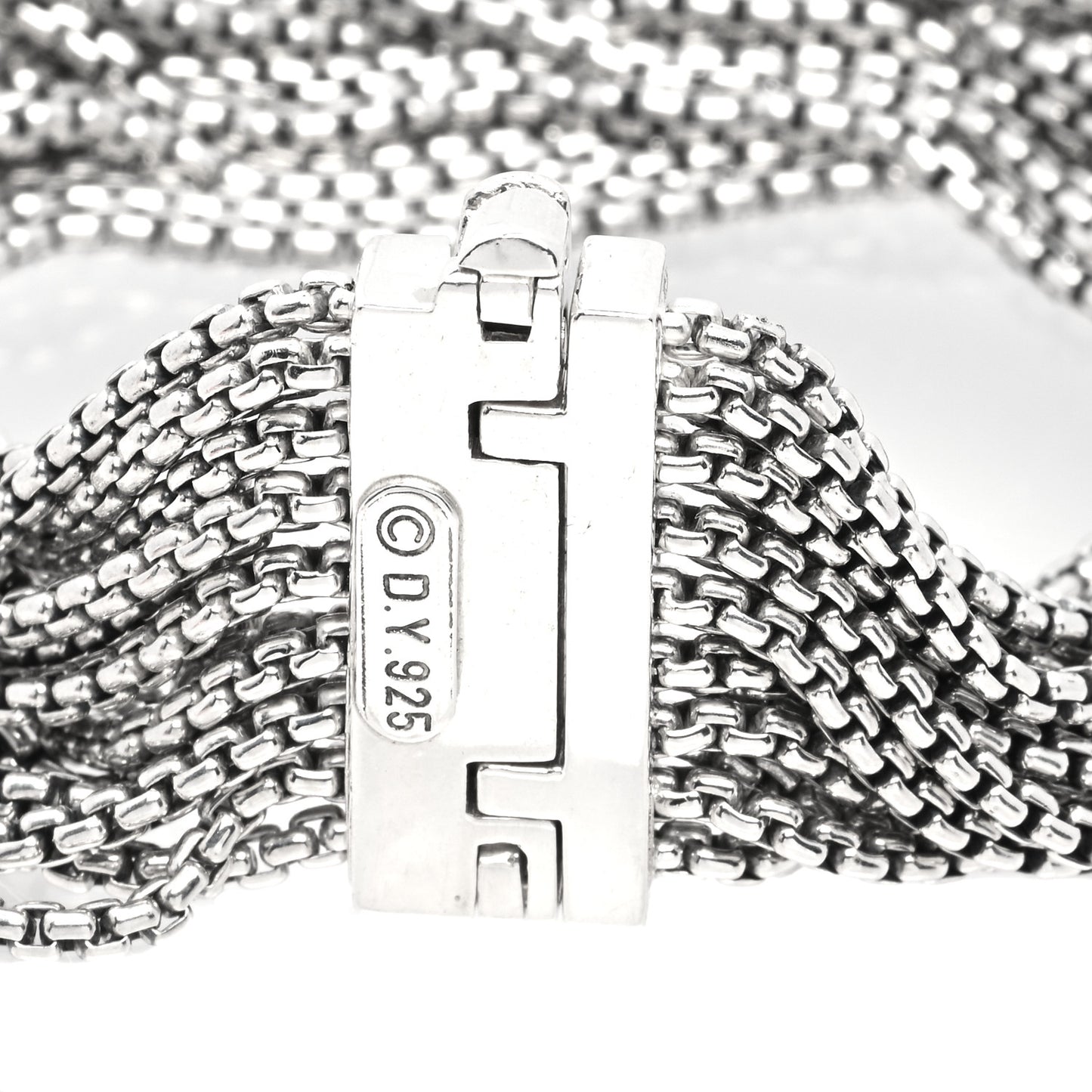 Sterling Silver Multi-Row Box Chain Bracelet