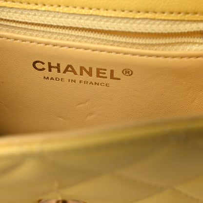Chanel Caviar Quilted Mini Sweet Classic Flap Yellow 12 of 12