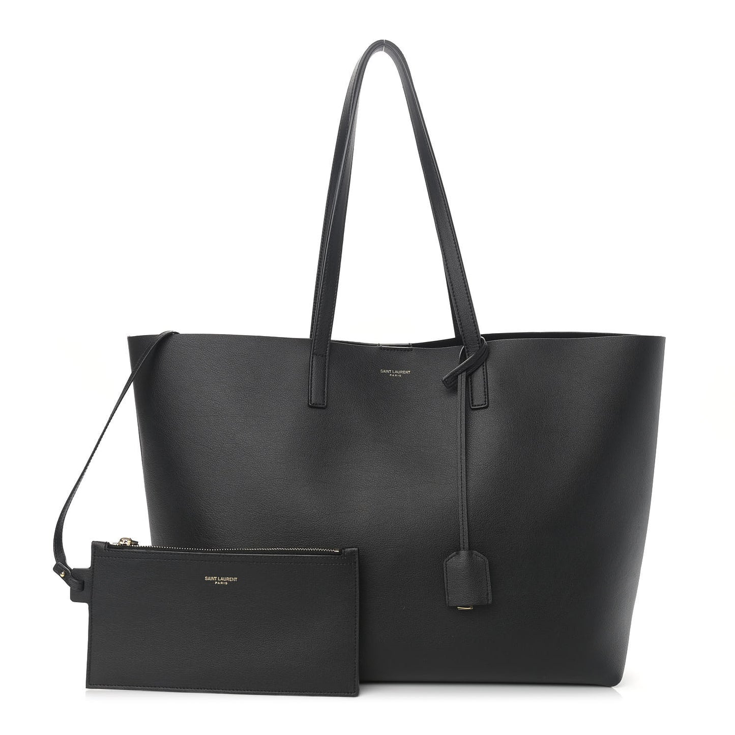 Calfskin Large Shopping Tote Black