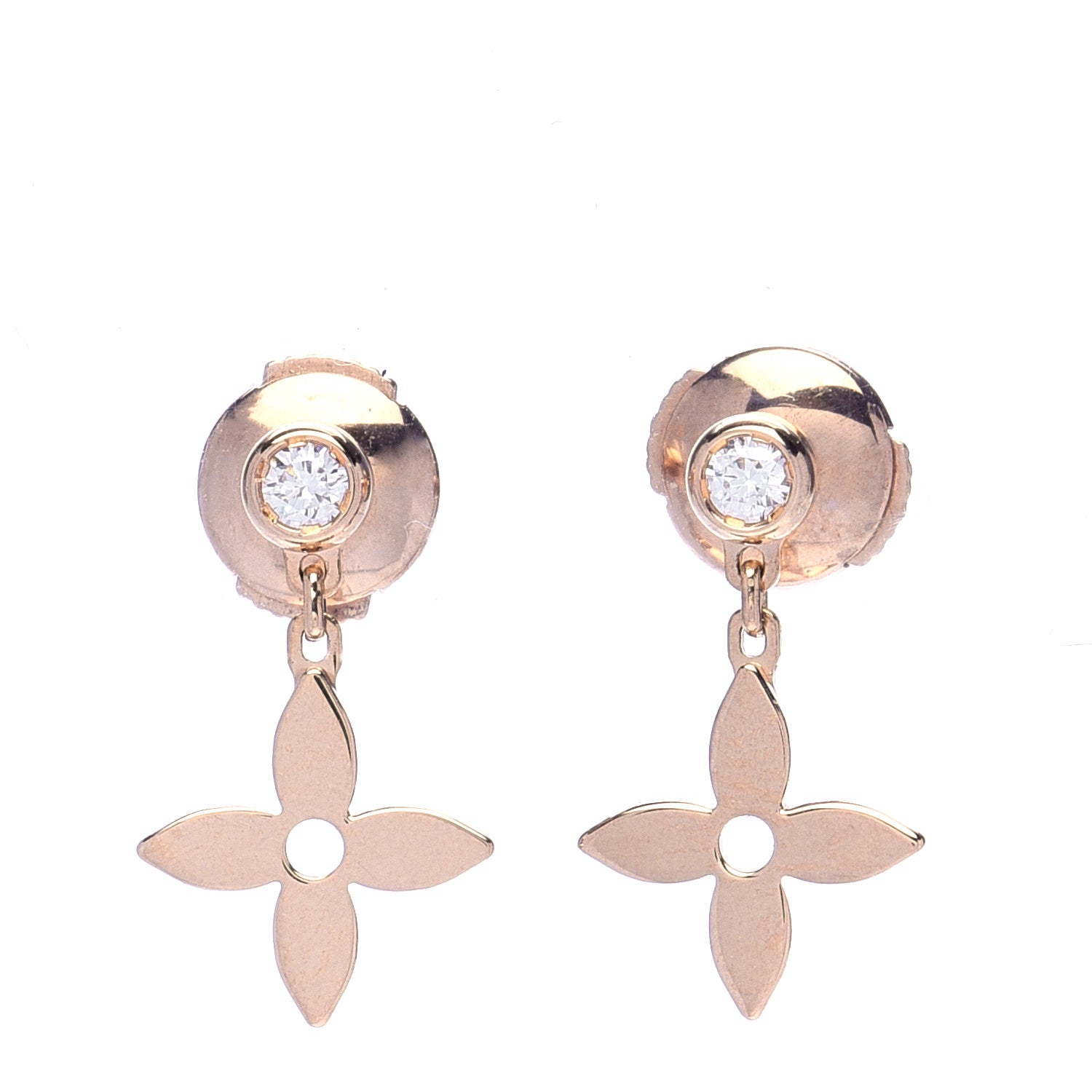 Louis Vuitton 18K Pink Gold Diamond Idylle Blossom Stud Earrings 1 of 6