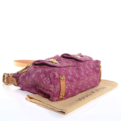 Louis Vuitton Denim Baggy PM with Long Strap Fuchsia 4 of 9