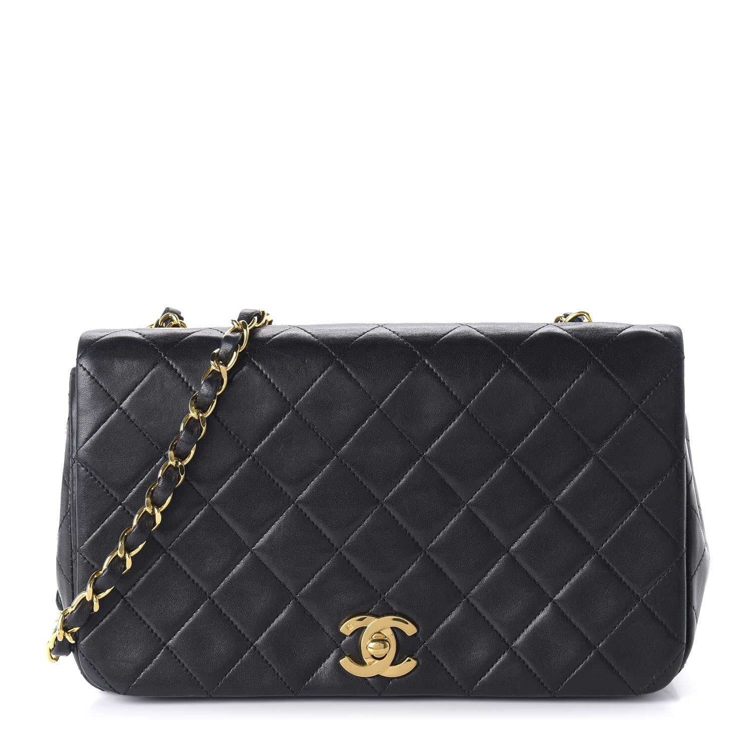 Chanel Lambskin Quilted Small Single Flap Bag Black 1 of 10