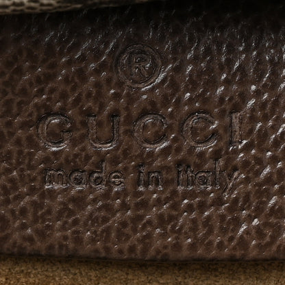 Gucci Tender GG Supreme Monogram Textured Dollar Calfskin Web Medium Jackie 1961 Crossbody Bag Beige Ebony New Acero 8 of 12