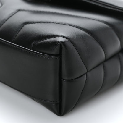 Saint Laurent Calfskin Y Quilted Monogram Monochrome Toy Loulou Crossbody Bag Black 8 of 9