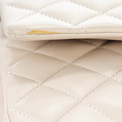 Chanel Lambskin Quilted Medium Double Flap Light Beige 11 of 11