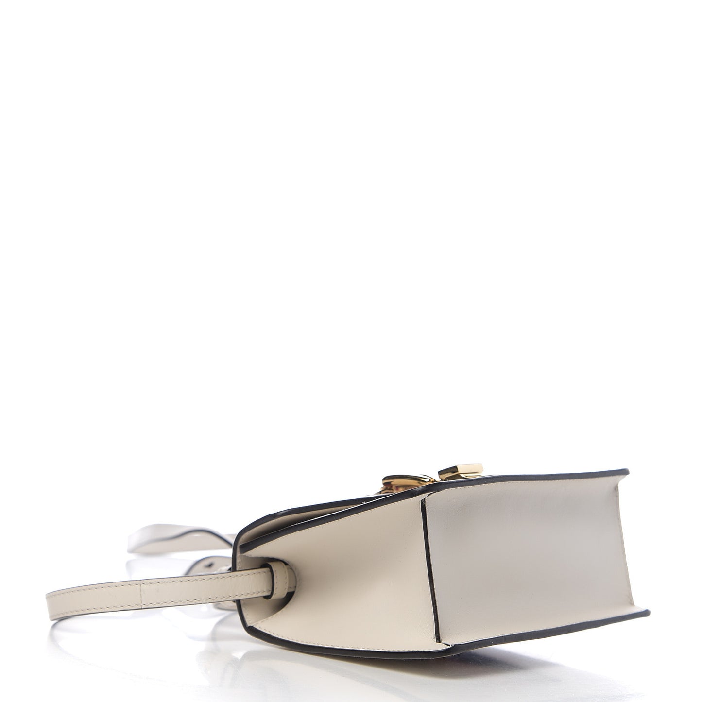 Calfskin Mini Sylvie Top Handle Bag White
