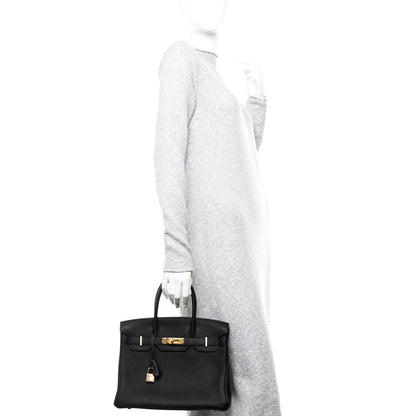 Hermes Togo BIRKIN 30 Black 3 of 14