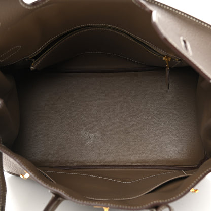 Hermes Taurillon Clemence Birkin 35 Etoupe 5 of 9