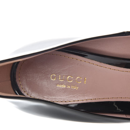 Gucci Vernice Crystal Platform Pumps 38 Black 8 of 10