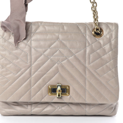 Lanvin Calfskin Quilted Medium Happy Shoulder Bag Grey 7 of 9