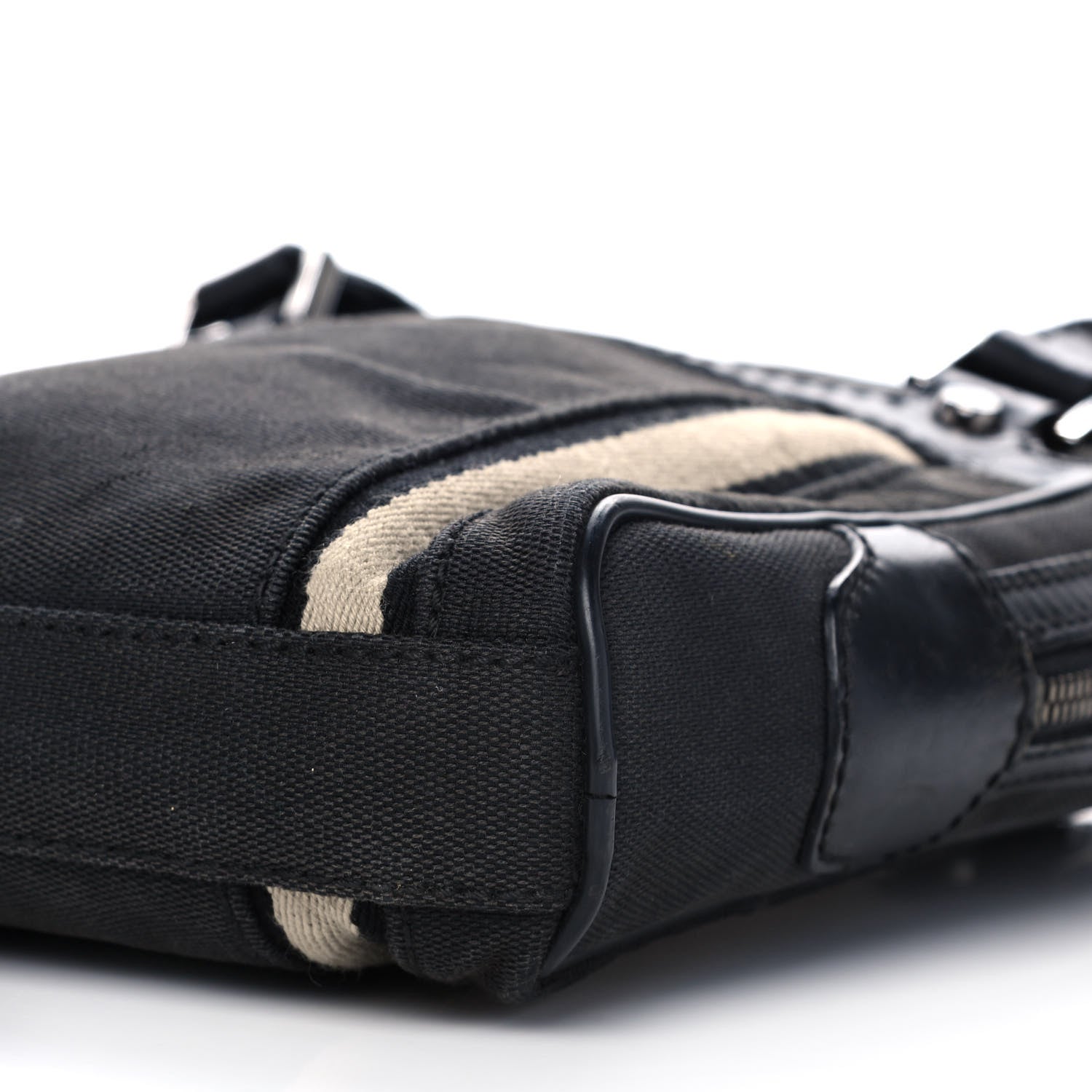 Gucci Canvas Calfskin Messenger Bag Navy 11 of 13