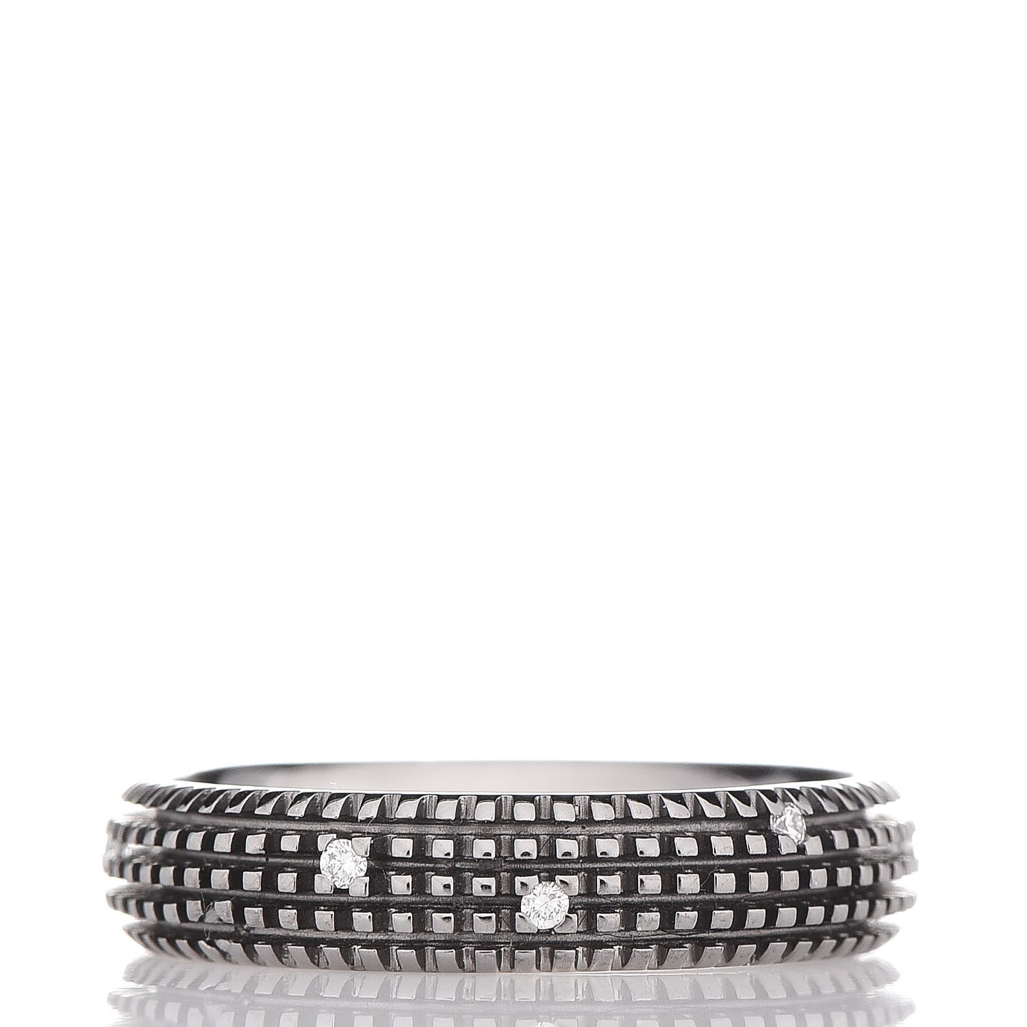 18K Black Gold Diamond Metropolitan Dream Band Ring 54 6.75