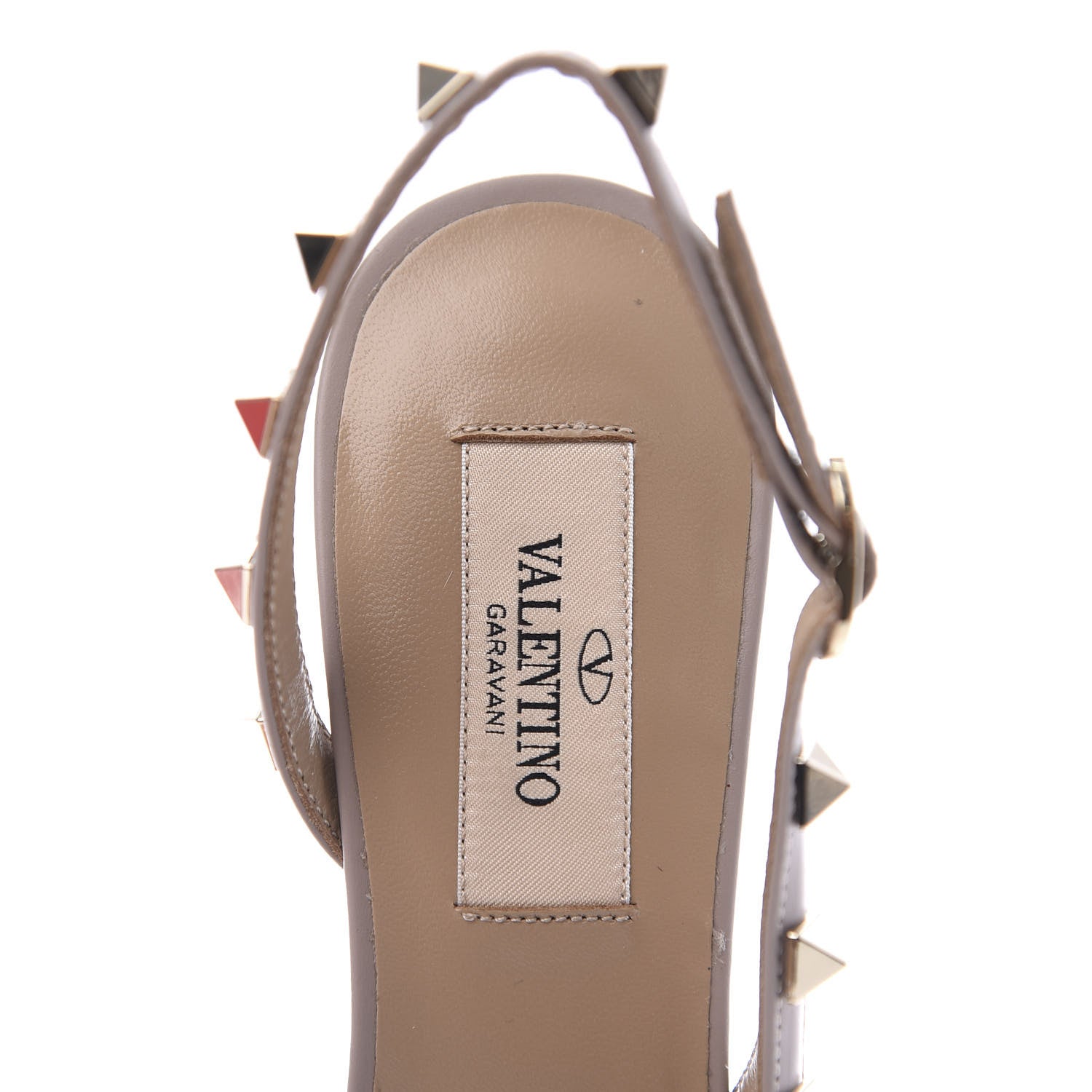 Valentino Garavani Pebbled Calfskin Rockstud Half D'Orsay Slingback 50mm Pumps 35 Poudre 9 of 12