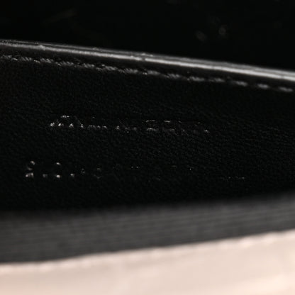 Saint Laurent Croc Embossed Calfskin Classic Kate Monogram Clutch Fog 7 of 10