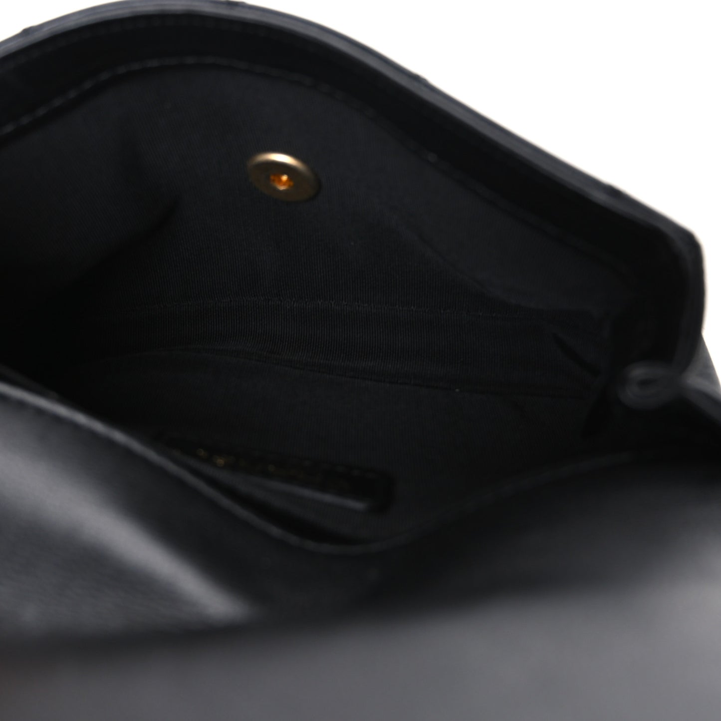Calfskin Quilted Flap Waist Bag Black