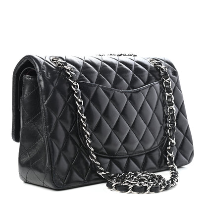 Chanel Lambskin Quilted Medium Double Flap Black 2 of 8