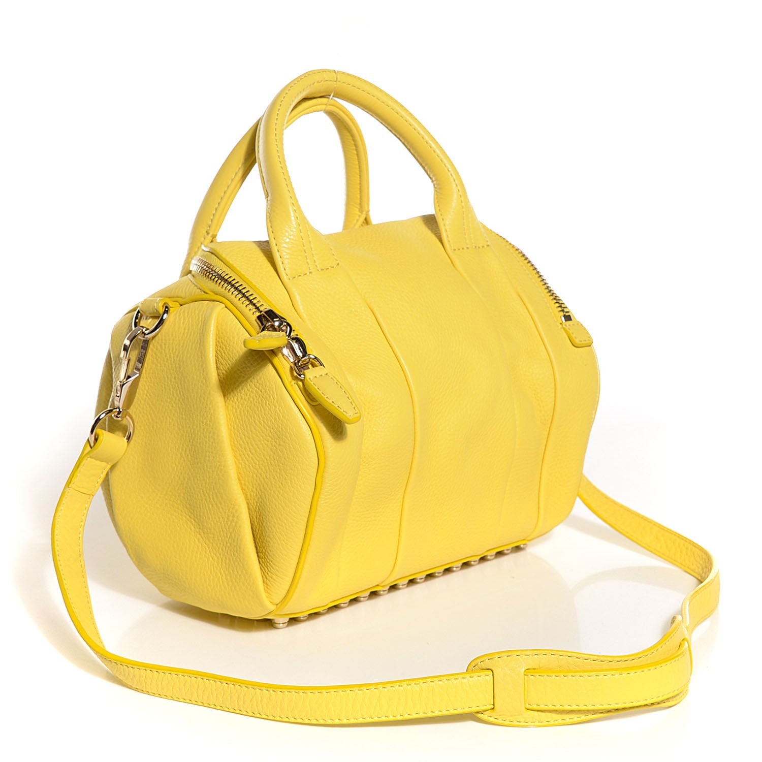 Alexander Wang Pebbled Lambskin Rockie Acid Pale Gold Hardware 3 of 9