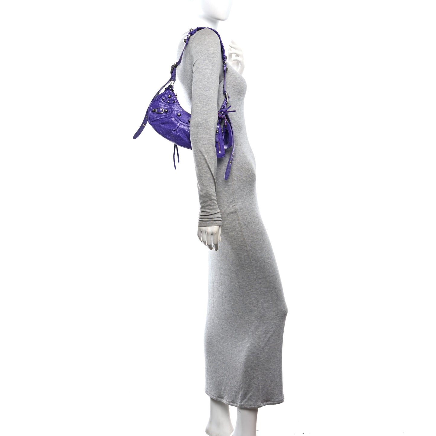 Agneau Arena Le Cagole Shoulder Bag XS Purple