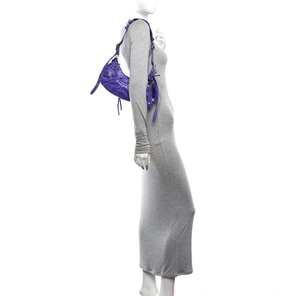 Balenciaga Agneau Arena Le Cagole Shoulder Bag XS Purple 2 of 11