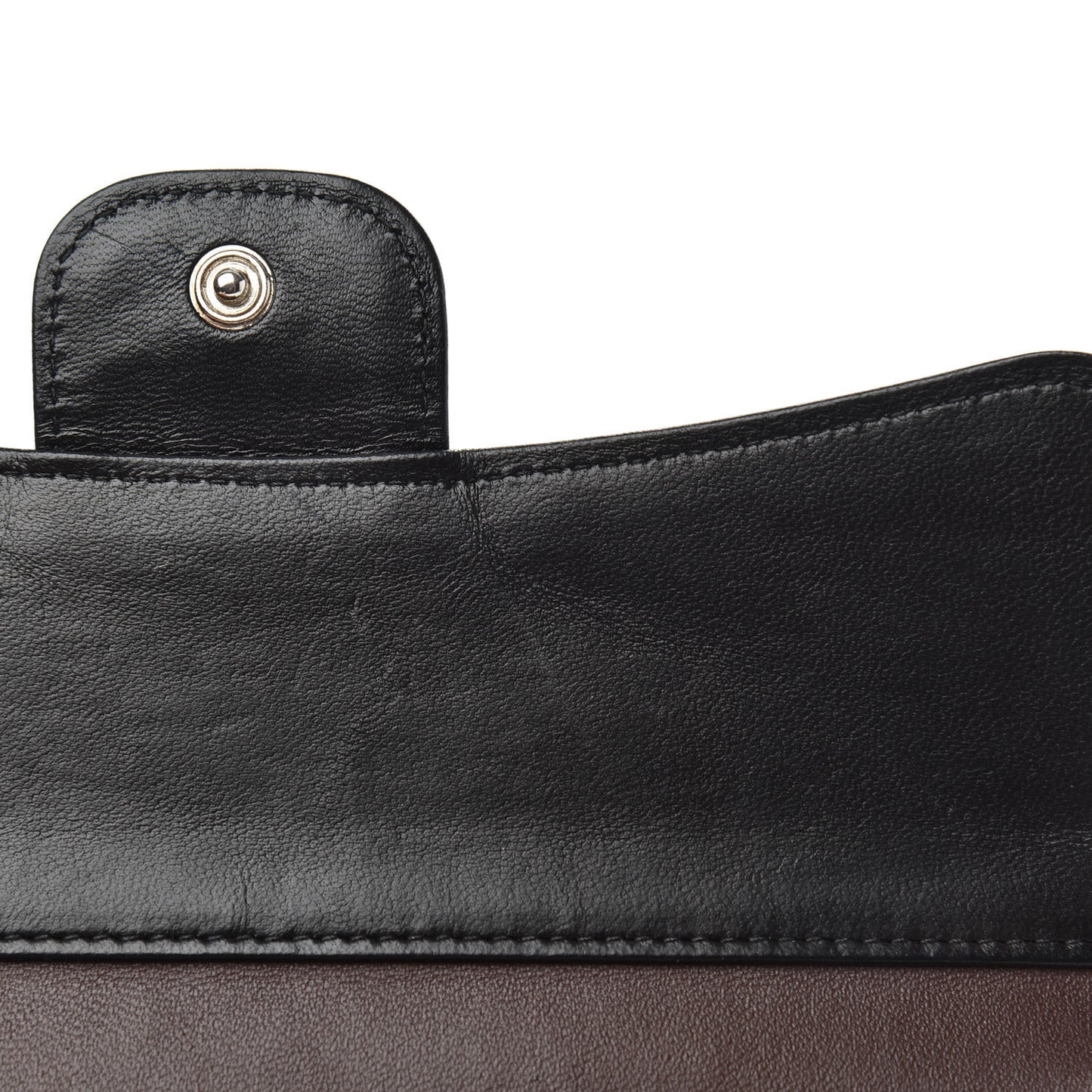 Lambskin Quilted Large Flap Wallet Black