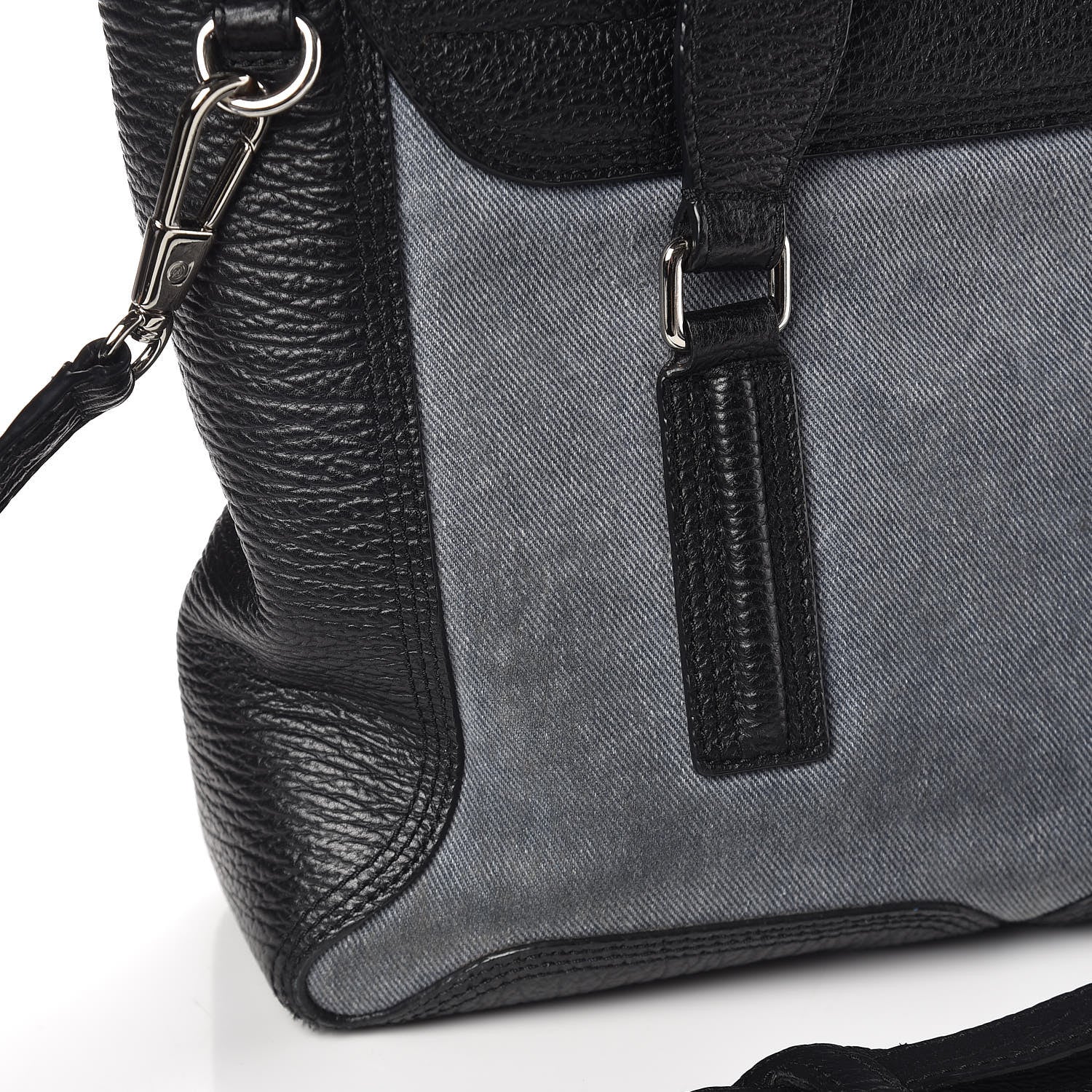 3.1 Phillip Lim 3.1 Textured Calfskin Denim Medium Pashli Satchel 10 of 13