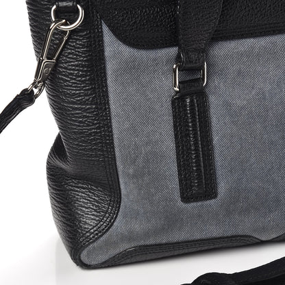 3.1 Phillip Lim 3.1 Textured Calfskin Denim Medium Pashli Satchel 10 of 13