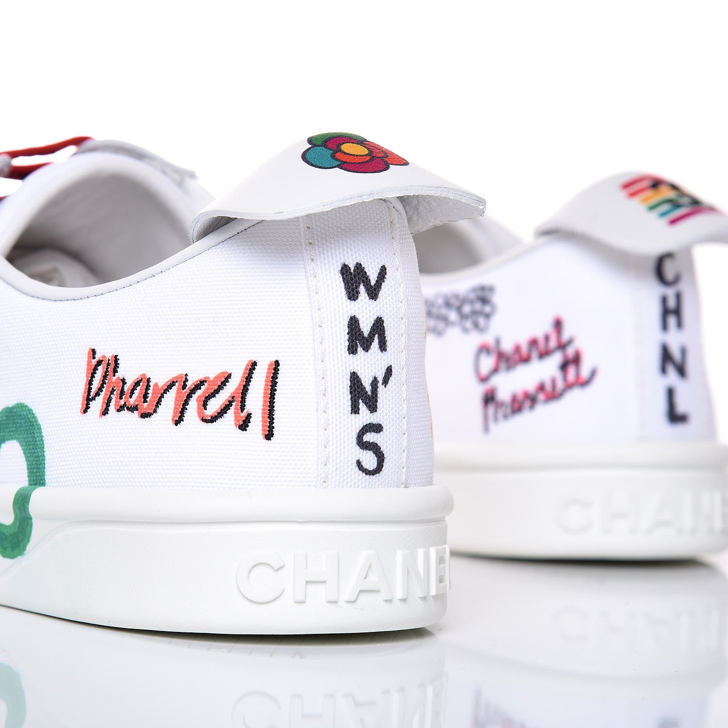 Chanel x Pharrell Williams Mens Calfskin Sneakers 45 White 12 of 17