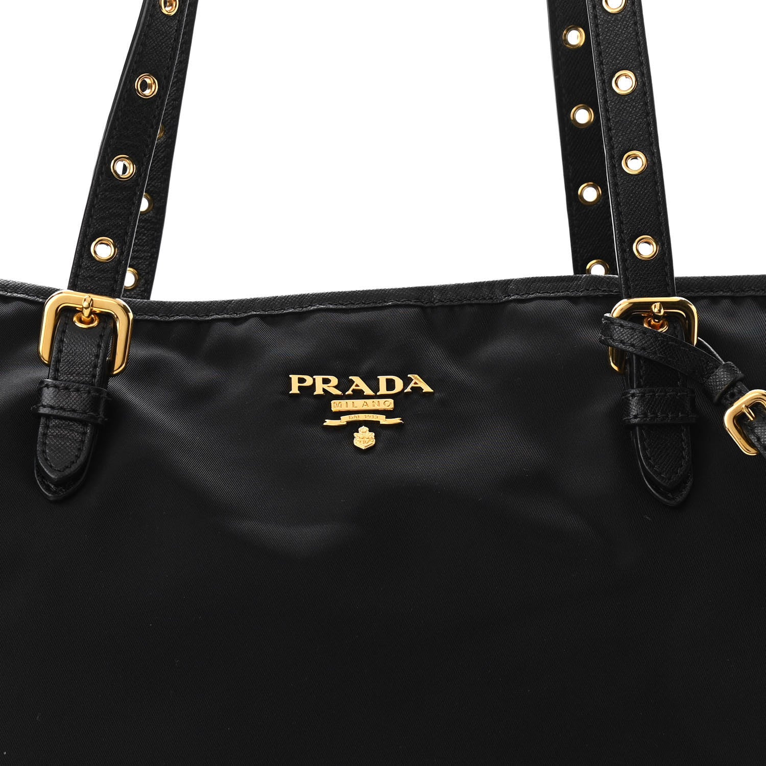 Prada Tessuto Nylon Saffiano Tote Black 6 of 8