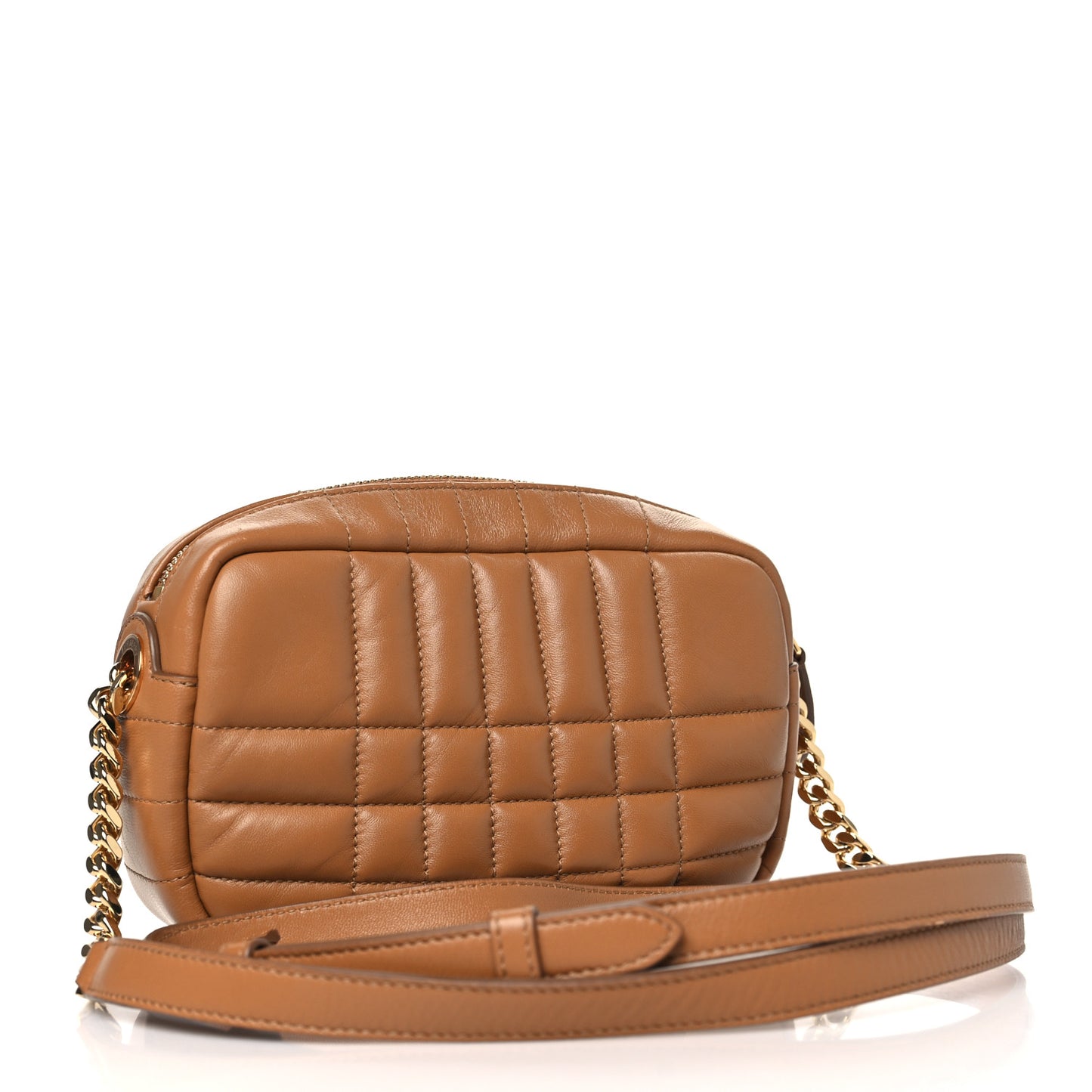 Lambskin Quilted Mini Lola Camera Bag Maple Brown
