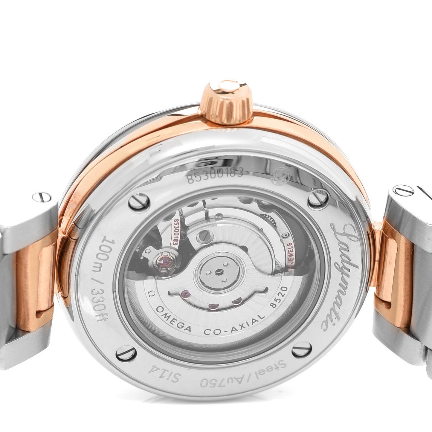Stainless Steel 18K Red Gold Diamond 34mm Ladymatic Co-Axial Automatic Watch 425.20.34.20.55.001