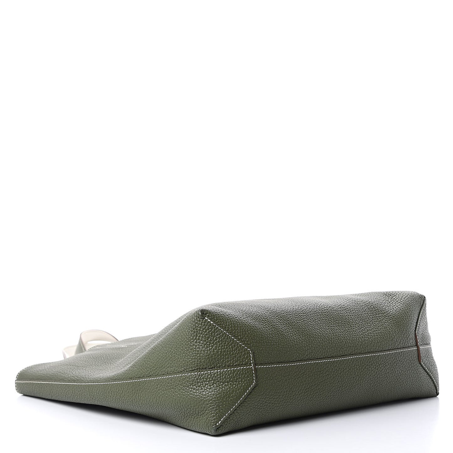 Taurillon Clemence Double Sens 36 Reversible Tote Canopee White