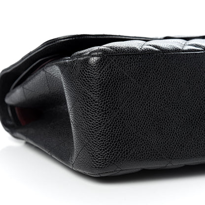 Chanel Caviar Quilted Jumbo Double Flap Black 9 of 11
