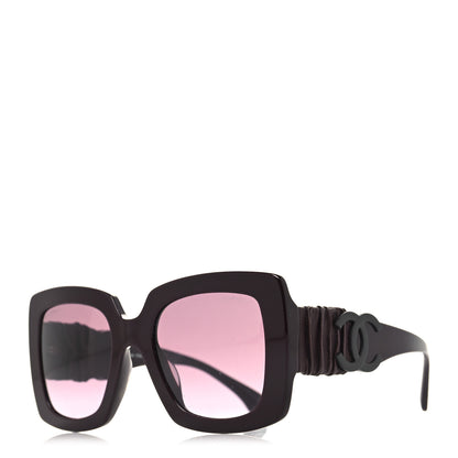 Chanel Acetate Calfskin Square Sunglasses 5474-Q-A Burgundy 1 of 9