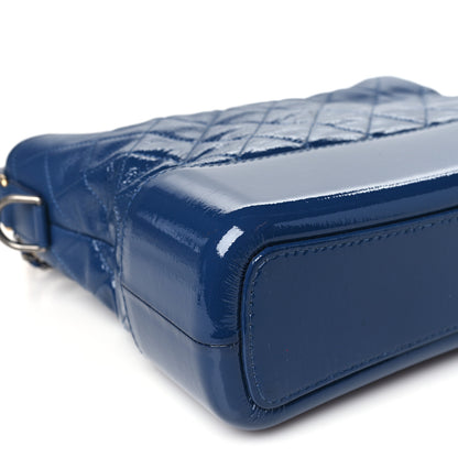 Chanel Patent Goatskin Quilted Medium Gabrielle Hobo Blue 9 of 10
