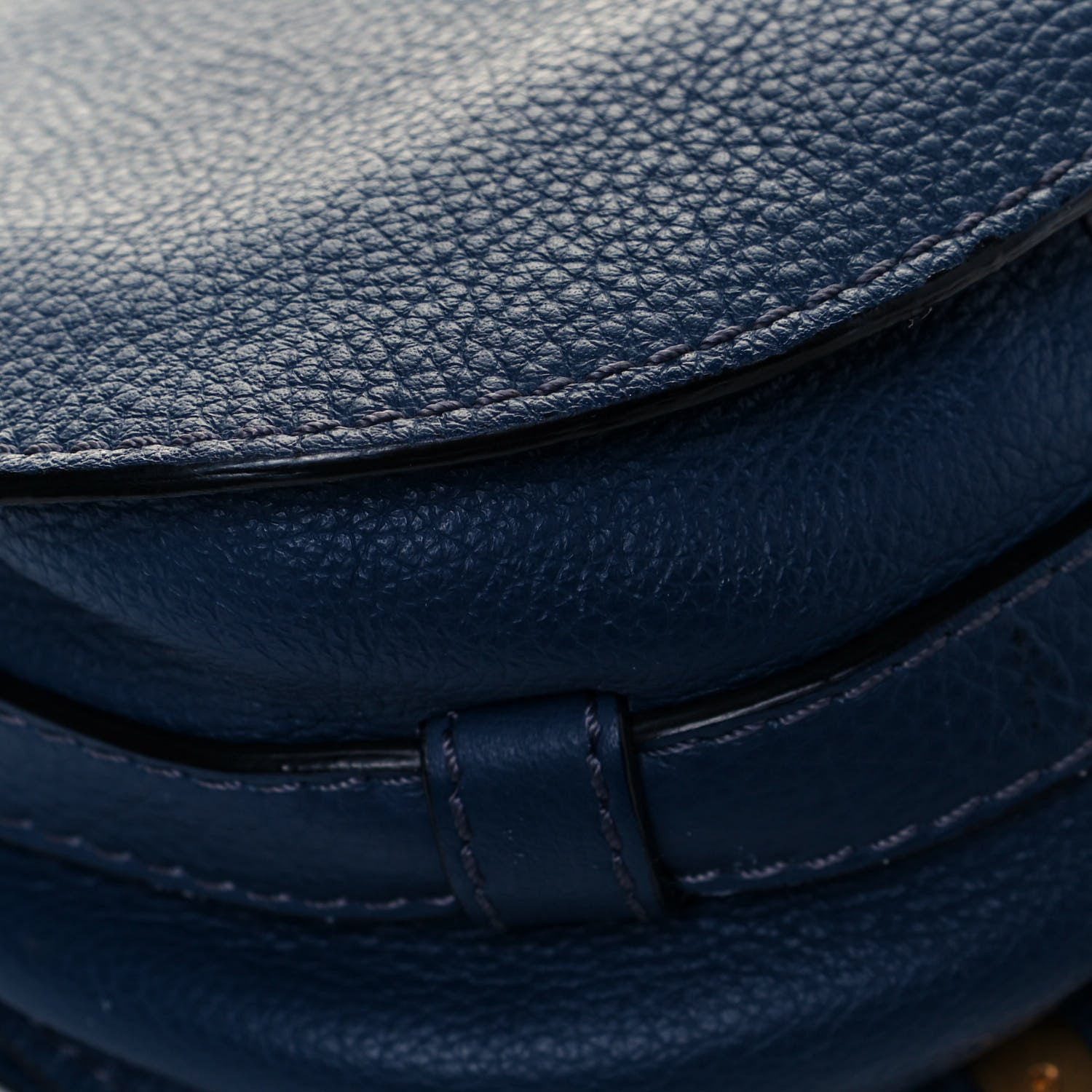 Chloe Calfskin Mini Marcie Round Crossbody Bag Royal Navy 9 of 10