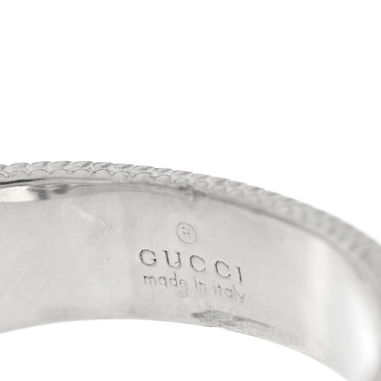 Gucci Sterling Silver Interlocking G Ring 56 7.5 4 of 4