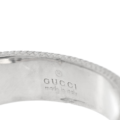 Gucci Sterling Silver Interlocking G Ring 56 7.5 4 of 4