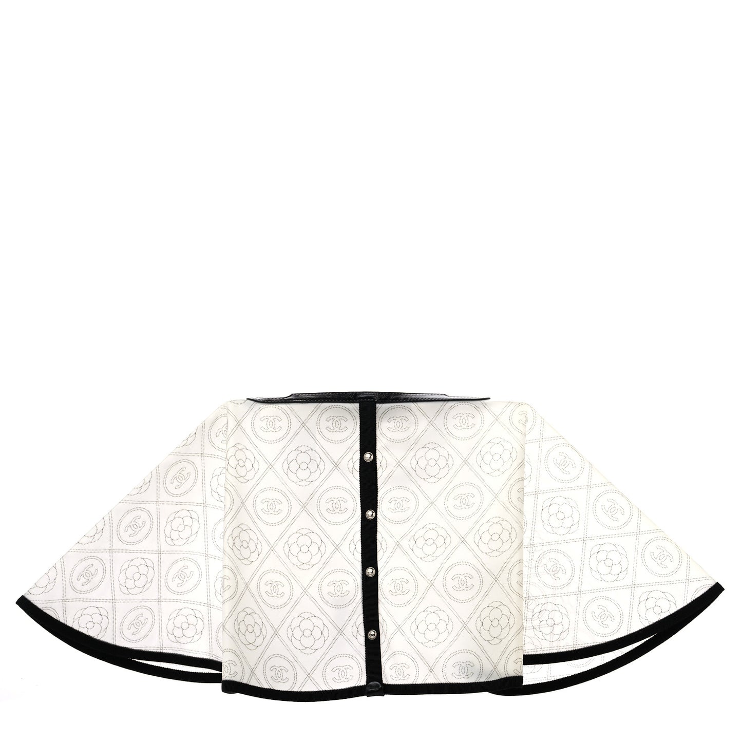 PVC Calfskin Coco Bag Raincoat White Black