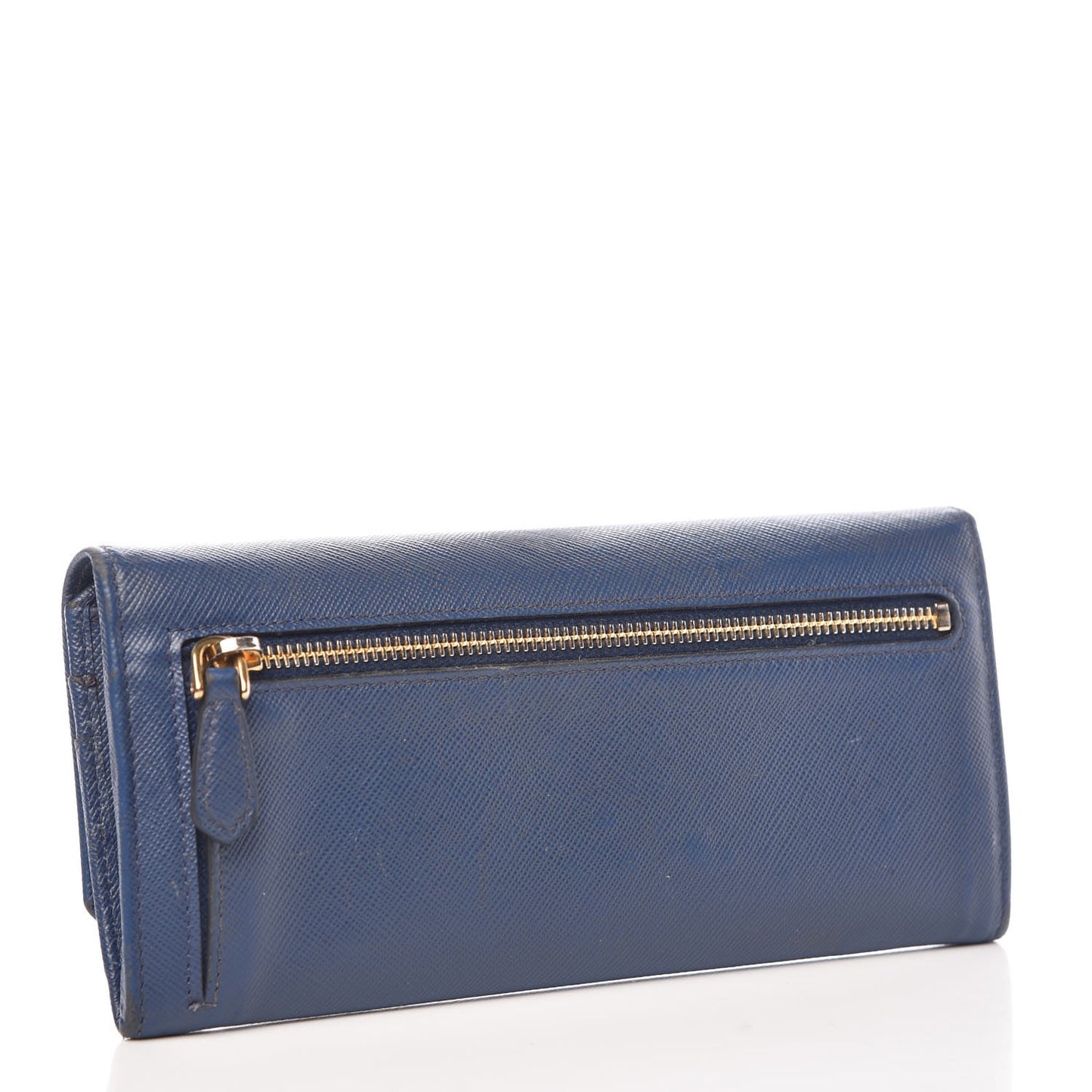 Saffiano Corner Continental Flap Wallet Bluette Cobalto