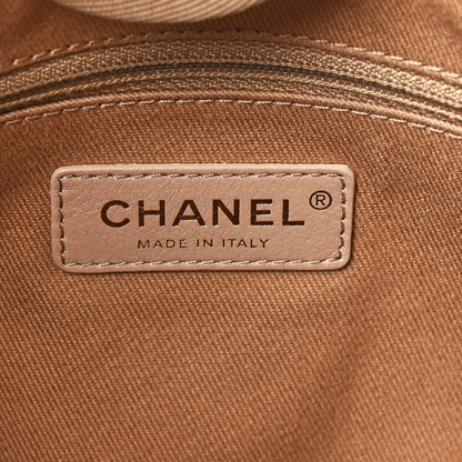 Chanel Mixed Fibers Calfskin Striped Mini Deauville Tote Beige 6 of 9