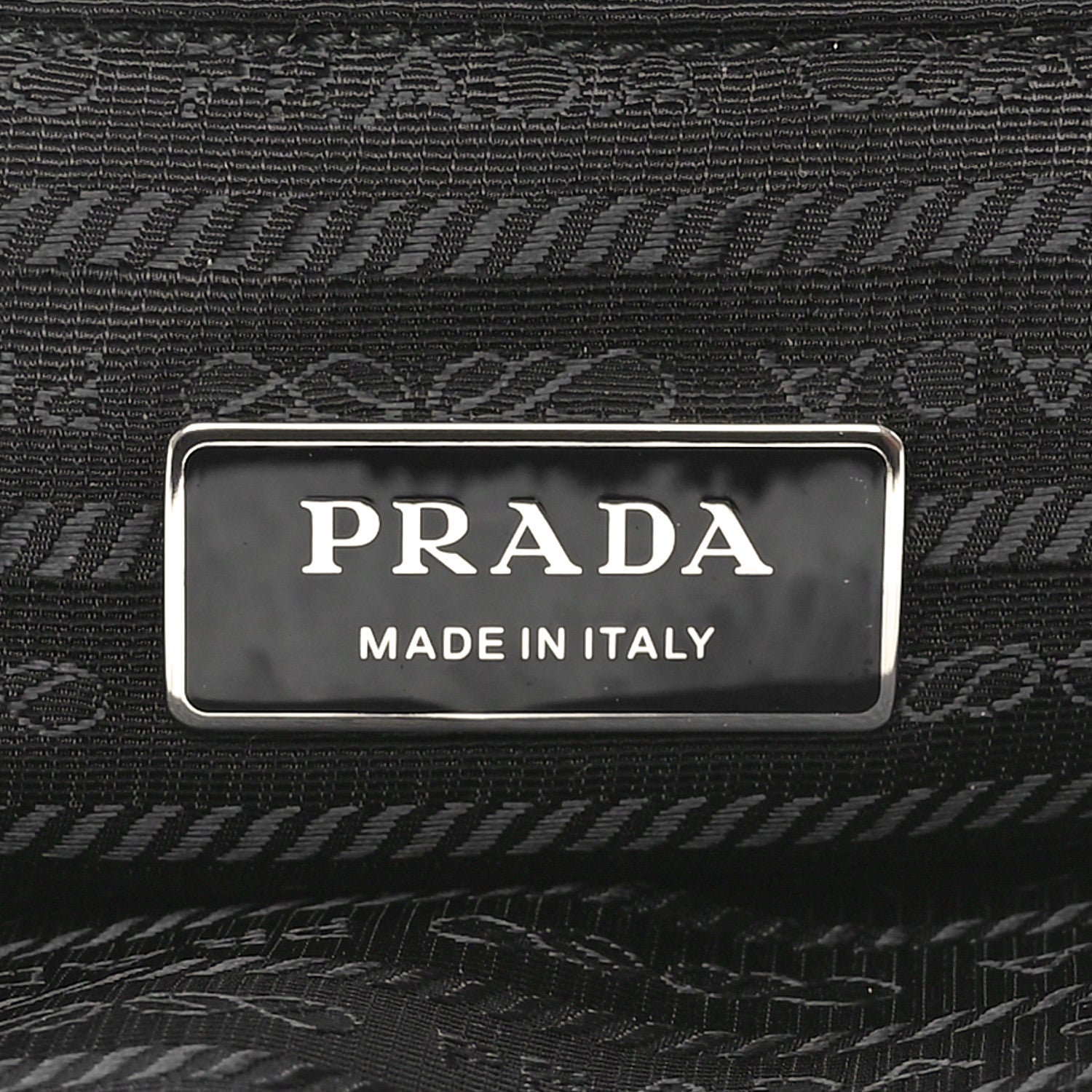 Prada Terry Cloth Tote Bag White Black 6 of 9