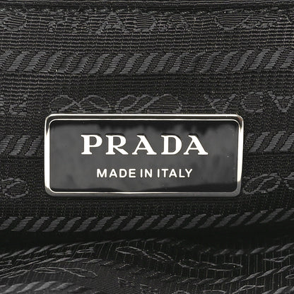 Prada Terry Cloth Tote Bag White Black 6 of 9