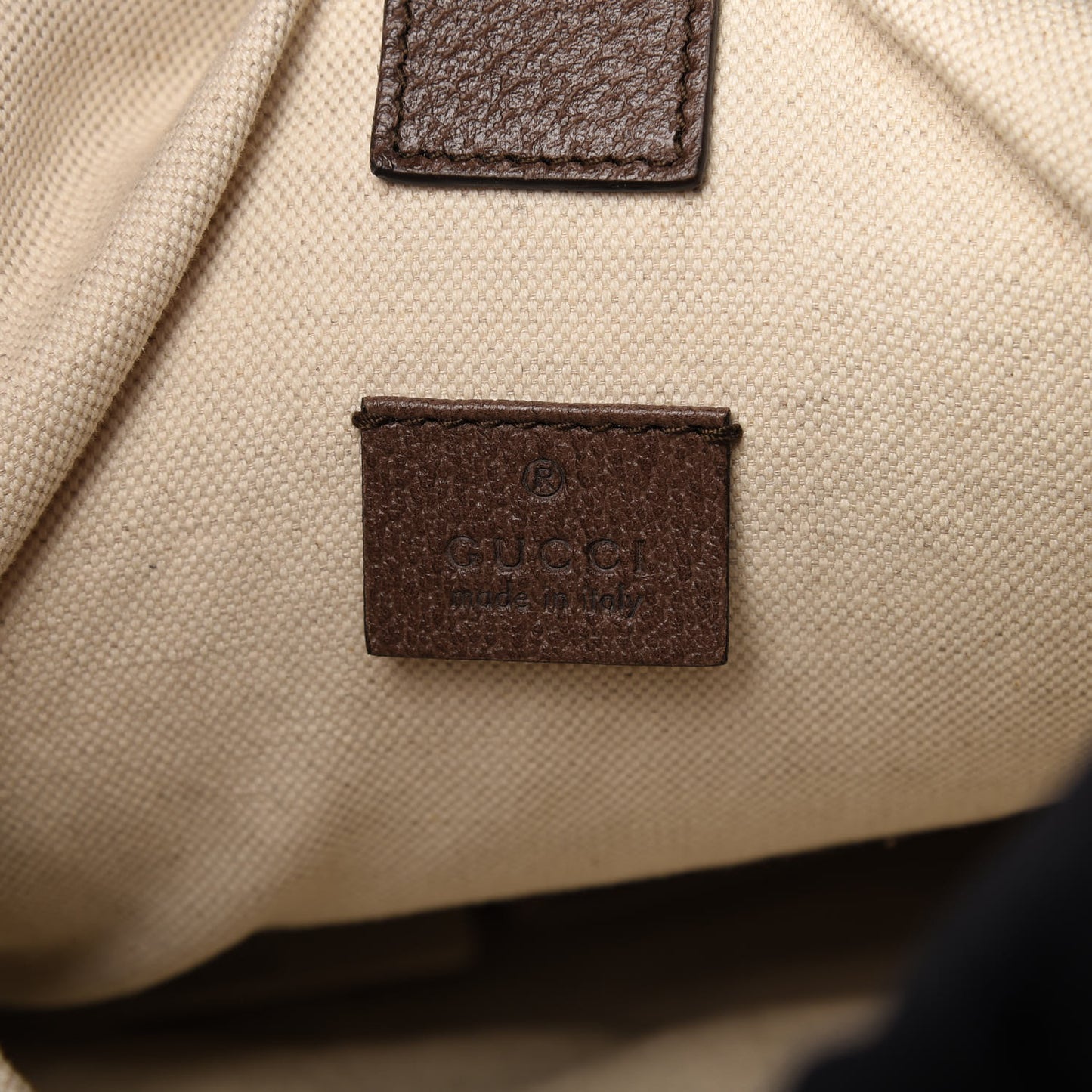 Soft GG Supreme Monogram Neo Vintage Double Buckle Backpack Beige New Acero Crop