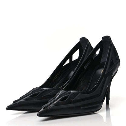 Balenciaga Silicone Calfskin Pointed 80mm Pumps 38.5 Black 3 of 9