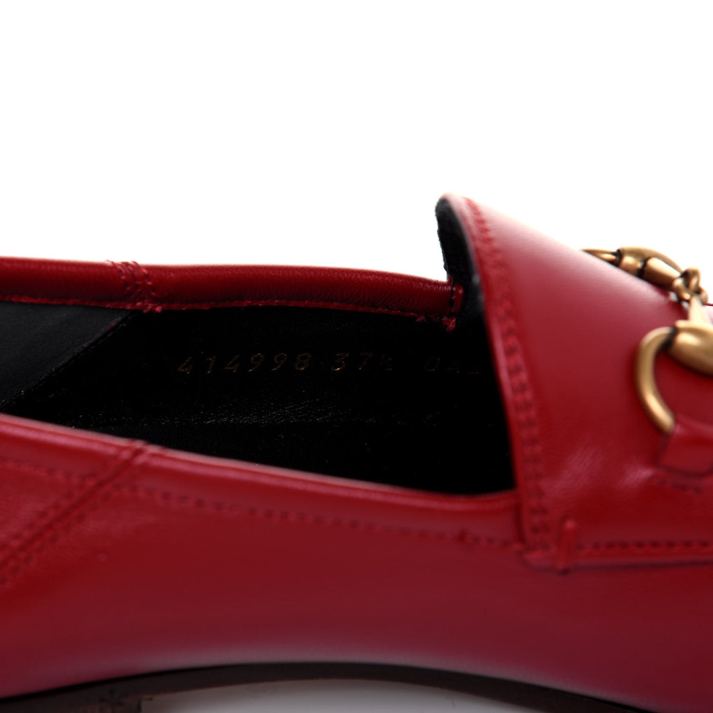 Lambskin Womens Brixton Horsebit Loafers 37.5 Hibiscus Red