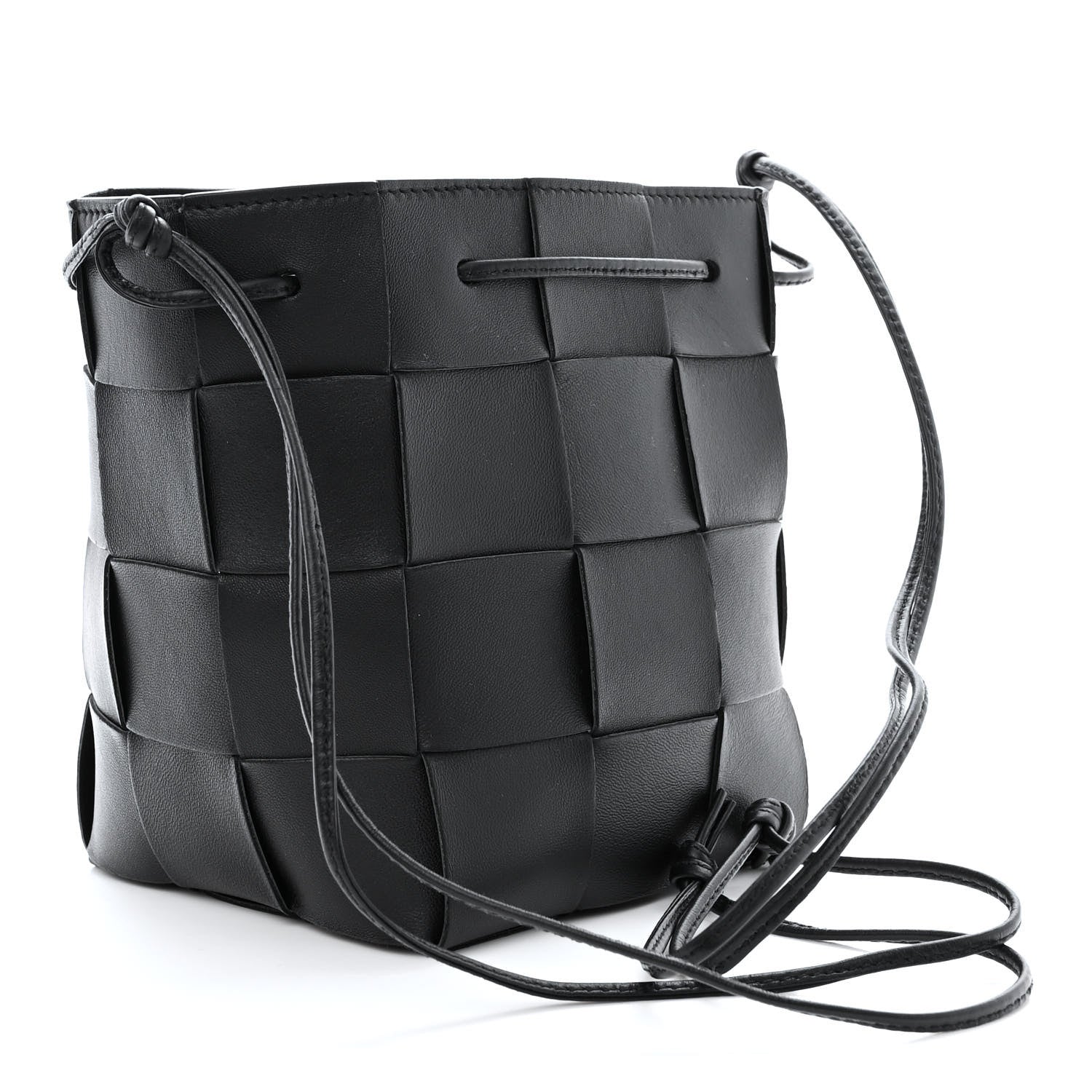 Bottega Veneta Nappa Maxi Intrecciato Small Cassette Bucket Bag Black 3 of 9