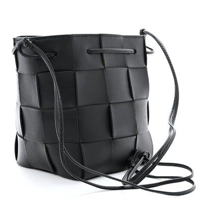 Bottega Veneta Nappa Maxi Intrecciato Small Cassette Bucket Bag Black 3 of 9