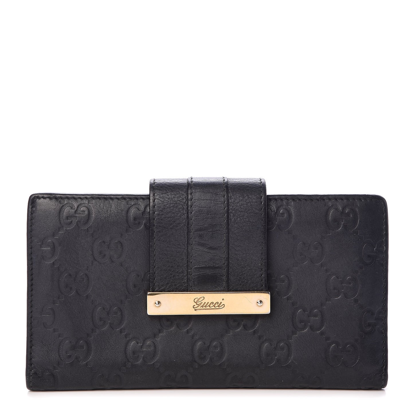 Guccissima Ladies Web Long Wallet Black