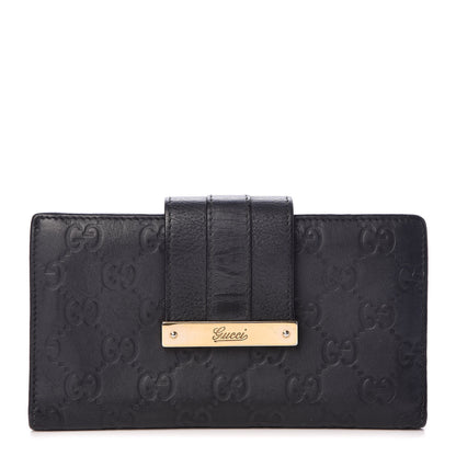 Gucci Guccissima Ladies Web Long Wallet Black 1 of 8