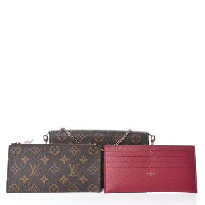 Louis Vuitton Monogram Pochette Felicie Chain Wallet Fuchsia 3 of 11
